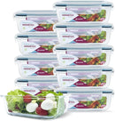 Kit com 10 Potes Herméticos de Vidro ( Frete Grátis )