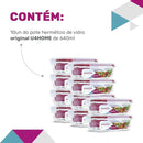 Kit com 10 Potes Herméticos de Vidro ( Frete Grátis )