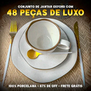 Conjunto Oxford® de Luxo com 48 Peças de Jantar em Porcelana