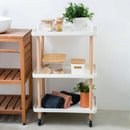 CARRINHO MULTIUSO 3 ANDARES CANTOS QUADRADOS BRANCO ou PRETO 🔥 Ultimo dia de promoção + KIT 10 POTES HERMÉTICOS🔥